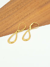 Load image into Gallery viewer, Gold Minimalist Tear Drop Lever Back Earrings
