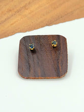 Load image into Gallery viewer, Gold Sapphire Post Earrings

