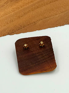 Gold Diamond Post Earrings
