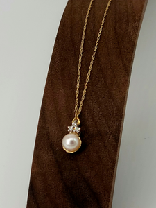 Diamond and Pearl Necklace
