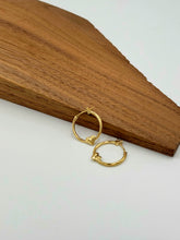 Load image into Gallery viewer, Yellow Gold Heart Huggie Hoop Earrings
