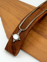 Load image into Gallery viewer, Silver Mother of Pearl Art Deco Necklace
