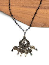 Load image into Gallery viewer, Silver Stations of the Cross with Filigree Pendent and Cross
