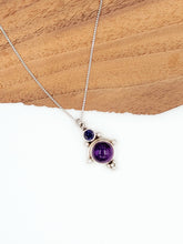 Load image into Gallery viewer, Silver Art Deco Amethyst Necklace

