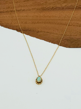 Load image into Gallery viewer, Art Deco Gold Opal Necklace
