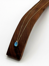 Load image into Gallery viewer, Light Blue Sapphire with Diamond Necklace
