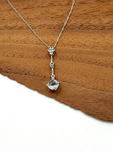 Load image into Gallery viewer, White Gold Aquamarine with Diamond Accent Necklace
