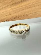 Load image into Gallery viewer, Two Tone Gold Art Nouveau Diamond Ring
