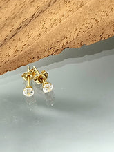 Load image into Gallery viewer, White Sapphire Post Earrings
