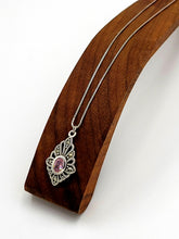 Load image into Gallery viewer, Silver Art Deco Pink Topaz Necklace

