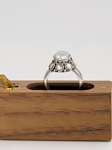 Silver South Sea Pearl Art Deco Setting Ring