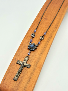 Antique Silver Crucifix Edwardian Style