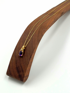 Amethyst Gemstone with Diamond Accent Necklace