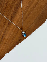 Load image into Gallery viewer, Silver Aquamarine and Fresh Water Pearl Necklace
