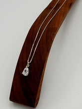 Load image into Gallery viewer, Silver Teardrop Swarovski Crystal Necklace
