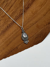 Load image into Gallery viewer, Silver Art Deco Swarovski Crystal Necklace
