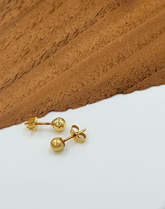 Small Gold Ball Post Earrings