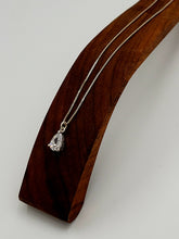 Load image into Gallery viewer, Silver Teardrop Swarovski Crystal Necklace

