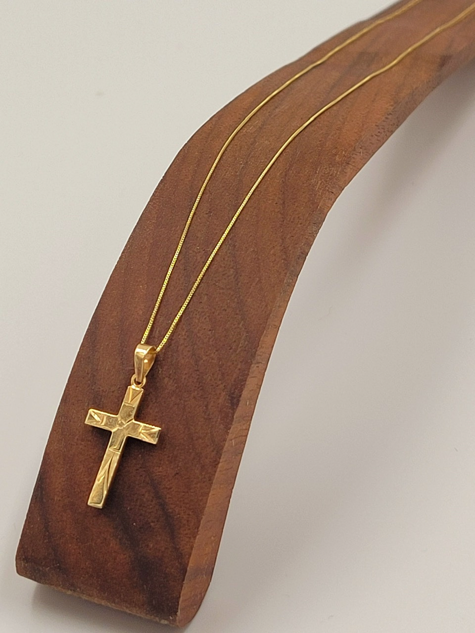 Art Deco Gold Cross Necklace