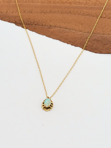 Art Deco Gold Opal Necklace