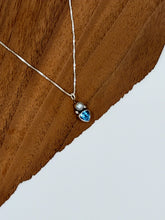 Load image into Gallery viewer, Silver Aquamarine and Fresh Water Pearl Necklace

