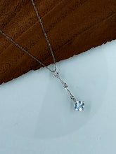 Load image into Gallery viewer, White Gold Aquamarine with Diamond Accent Necklace
