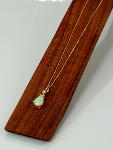 Gold Australian Opal Necklace
