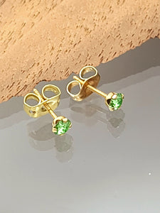 Peridot Gemstone Post Earrings