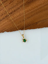 Load image into Gallery viewer, Tear Drop Emerald with Diamond Accent Necklace
