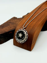 Load image into Gallery viewer, Silver Onyx Art Deco Necklace
