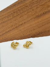 Load image into Gallery viewer, Gold modernism Scrolling Wave Stud Earrings
