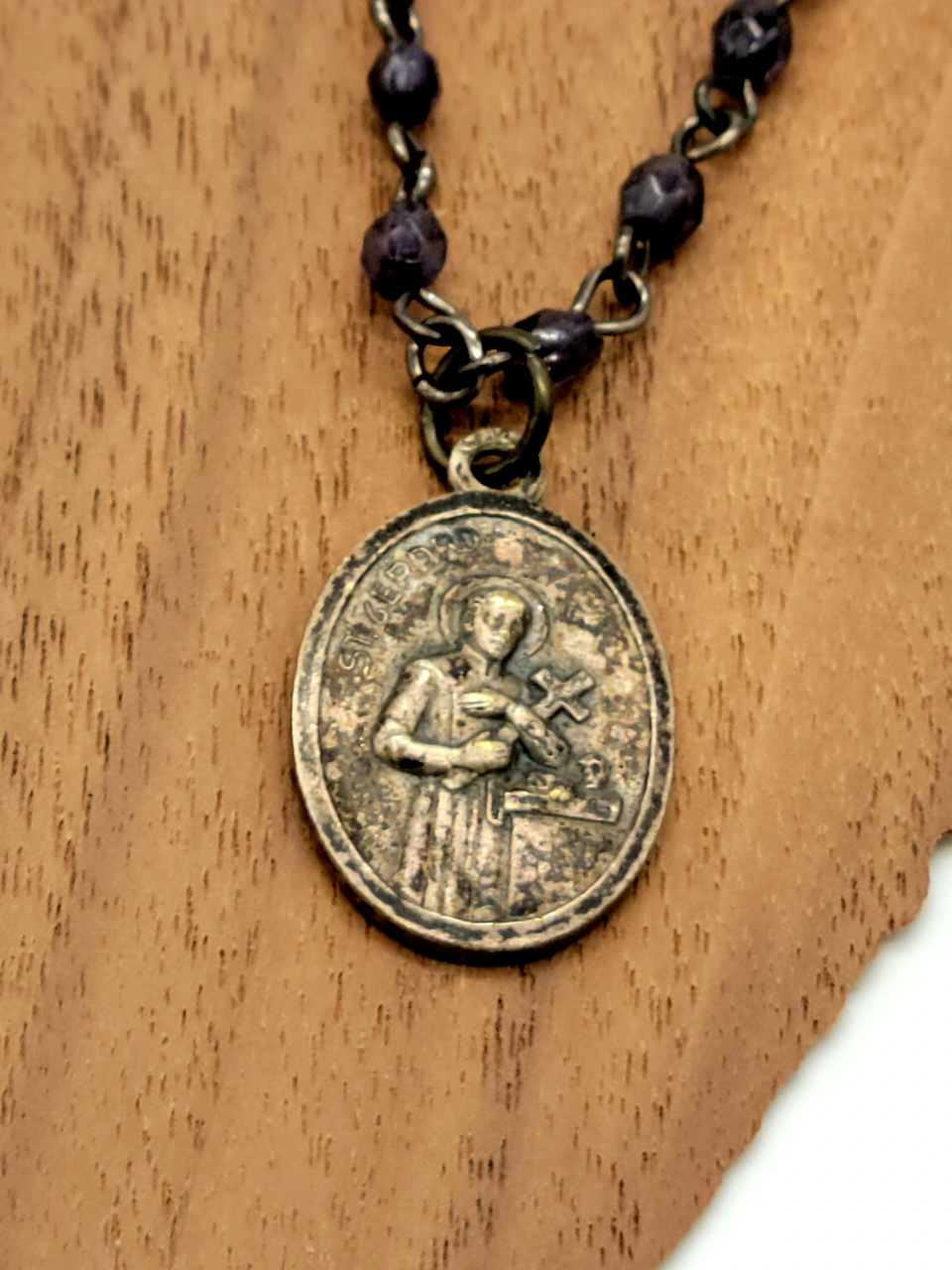 St Gerard Majella Round Patron Saint Medal Necklace by Bliss