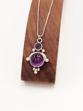 Load image into Gallery viewer, Silver Art Deco Amethyst Necklace
